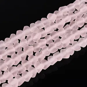 Frosted Transparent Glass Beads