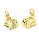 Rack Plating Brass Micro Pave Cubic Zirconia Charms