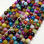 Natural Striped Agate/Banded Agate Beads Strands