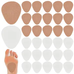 48Pcs 2 Colors Teardrop Self-adhesive Felt Shoe Sole Grips