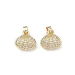 Brass Micro Pave Clear Cubic Zirconia Pendants