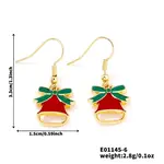 Christmas Theme Brass Dangle Earrings