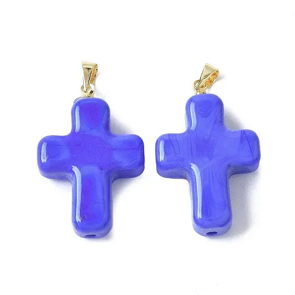 Handmade Lampwork with Brass Pendants