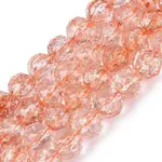 Crackle Transparent Glass Beads Strands