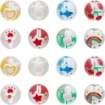 32Pcs 8 Colors Transparent Handmade Lampwork Beads