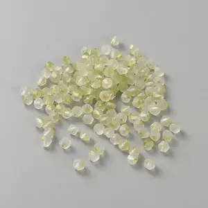 140Pcs Bicone Transparent Glass Beads