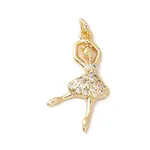 Brass Micro Pave Cubic Zirconia Pendants