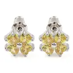 Cubic Zirconia Clover Stud Earrings