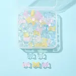 50Pcs Electroplate Transparent Glass Bead