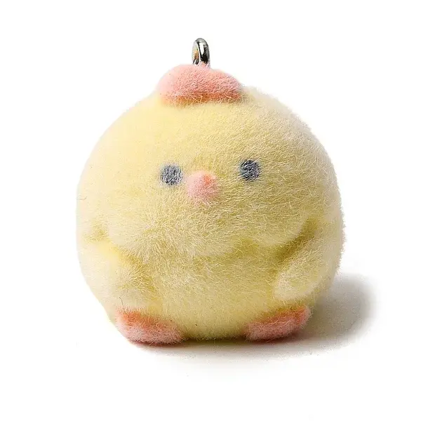 Flocking Opaque Resin Pendants