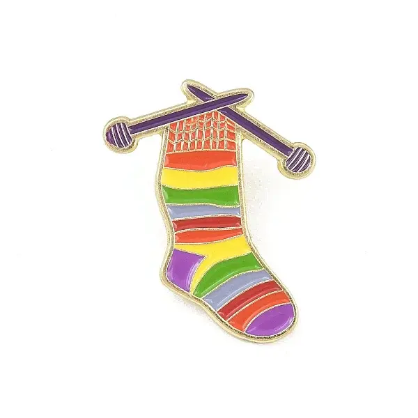 Knitted Sock Enamel Pins