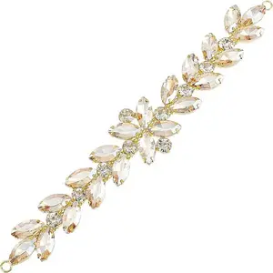 1Pc Shiny Flower Rhinestone Trim