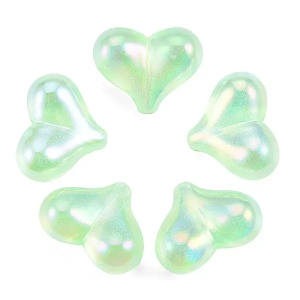 UV Plating Rainbow Iridescent Acrylic Beads