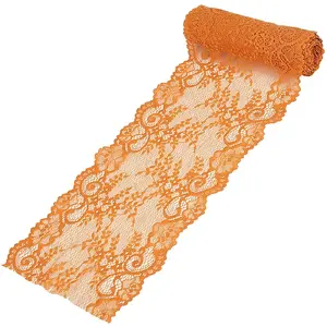 Flower Pattern Nylon & Spandex Lace Edge Trim Ribbon