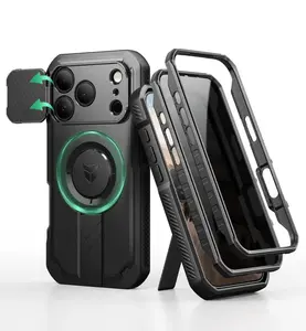 Dexnor Privacy MagSafe Kickstand Camprotector obal iPhone 17 Pro, černý