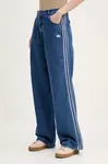 Džíny adidas Originals DENIM 3S PANT dámské, modrá barva, JD2574