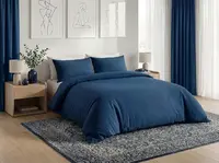 Bavlnené obliečky CALMORA tmavomodré Rozmer obliečky: 2 ks 70 x 90 cm | 160 x 220 cm