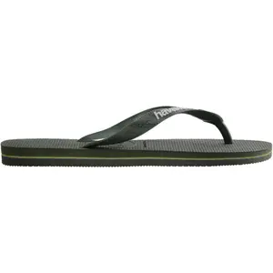 HAVAIANAS BRASIL LOGO Unisex žabky, tmavě zelená, velikost 47/48