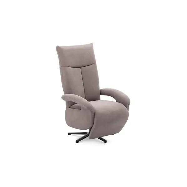 Sit & More KŘESLO, textil, šedohnědá