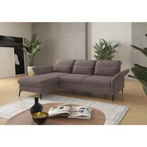 Sit & More ROHOVÁ SEDAČKA, textil, šedohnědá