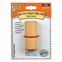 Drevená hrkálka MAXI - svetlá