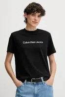 Bavlněné tričko Calvin Klein Jeans dámské, černá barva, LV047C912G