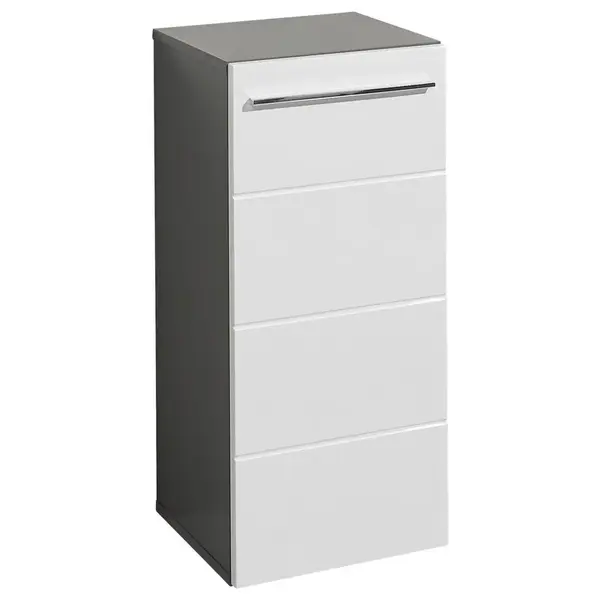 Xora SPODNÍ SKŘÍŇKA, vysoce lesklá bílá, antracitová, 34/72/31 cm