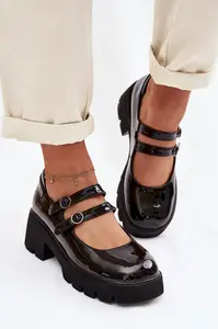 Patentové dámské lodičky na platformě Kamira