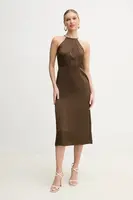 Šaty MAX&Co. hnědá barva, midi, 2516221124200