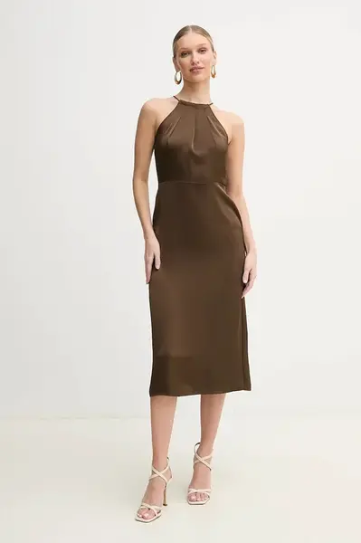 Šaty MAX&Co. hnědá barva, midi, 2516221124200