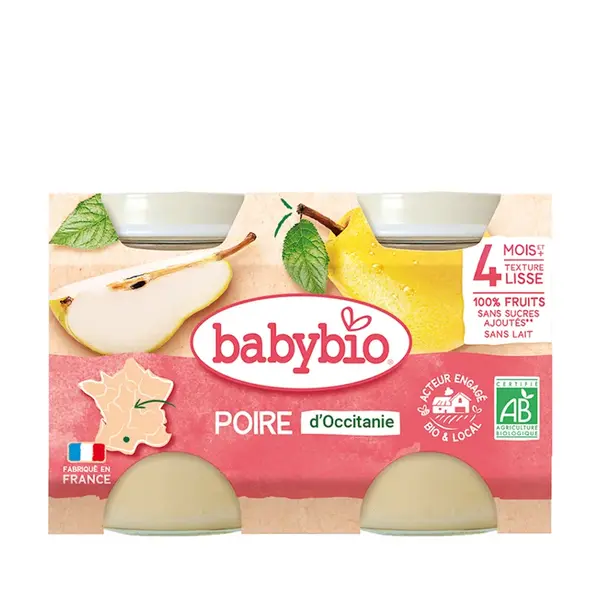 BABYBIO príkrm hruška Williams 2x130 g