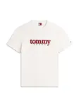 Tommy Jeans Tričko  červená / čierna / biela