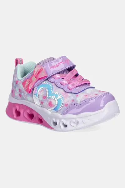 Dětské sneakers boty Skechers FLUTTER HEART LIGHTS fialová barva, 302691N