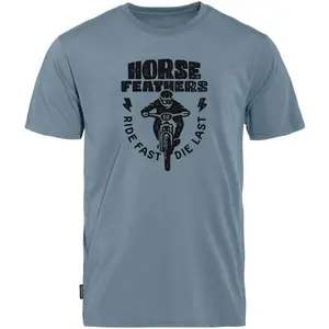 Horsefeathers FULL SEND Pánské cyklistické tričko, světle modrá, velikost