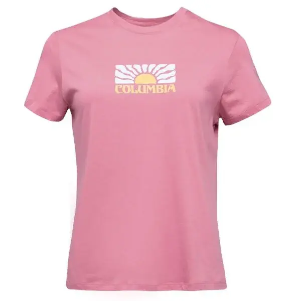 Columbia RUBY SPRINGS GRAPHIC FITTED SS Dámské tričko, růžová, velikost