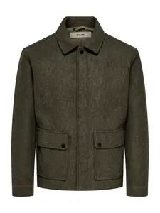 Only & Sons Prechodná bunda 'ONSConnor'  hnedá melírovaná