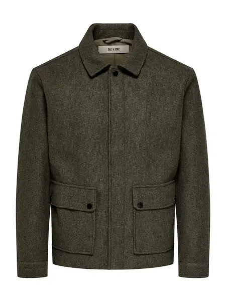 Only & Sons Prechodná bunda 'ONSConnor'  hnedá melírovaná