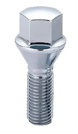 Diskové šrouby - kužel, různé rozměry, leštěné a chromované, pozinkované - Ferdus Varianta: M12x1.5. kužel 60 stupňů. délka závitu 28 mm. šestihran 17