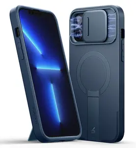 Suritch MagSafe Kickstand Camprotector obal iPhone 12 Pro Max / 13 Pro Max, modrý