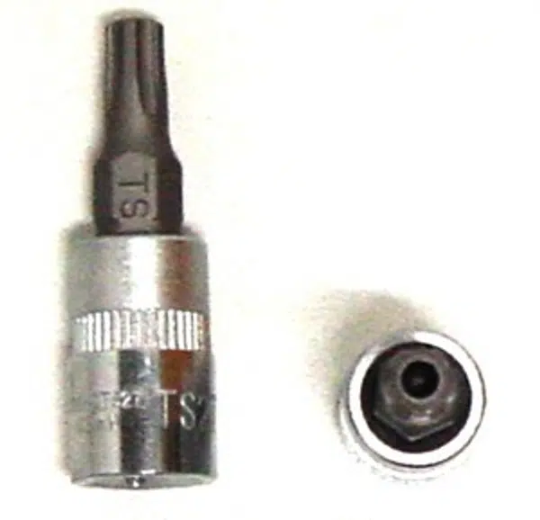 Zástrčná hlavice Torx s otvorem, 1/4", 5hranná, velikost TS25 - JONNESWAY S08H2TS25 Velikost: TS15