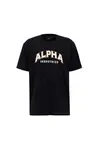 ALPHA INDUSTRIES Tričko  mandarínková / čierna / biela