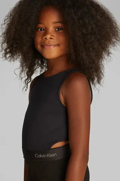 Dětský top Calvin Klein Jeans černá barva, IG0IG02869