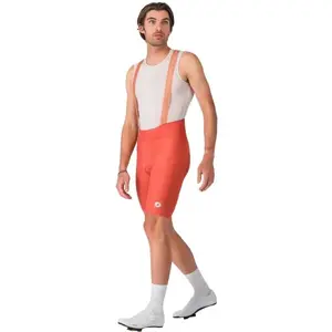 Castelli ESPRESSO 2 BIBSHORT Pánské cyklistické kalhoty, oranžová, velikost