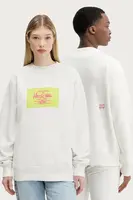 Bavlněná mikina Herschel béžová barva, s potiskem, 50550-05977