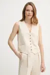 Vesta s příměsí lnu BA&SH PATSY béžová barva, 1E25PATS