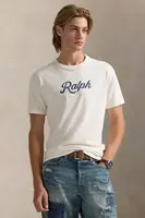 Bavlněné tričko Polo Ralph Lauren pánské, bílá barva, s potiskem, 710936401
