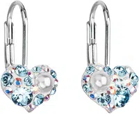 Evolution Group - Pavona Srdíčkové náušnice s krystaly Swarovski 31125.9 aqua