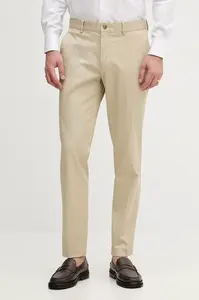 Sisley nohavice chinos pánske bavlnené s elastanom