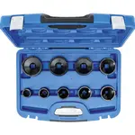 BGS technic Nástrčné hlavice - klíče 1/2" a 3/4" na hřídelové KM matice KM4-KM12, sada 9 ks - BGS 8337