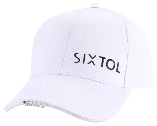 Kšiltovka s LED světlem 25 lm, nabíjecí USB, maskáč, univerzální velikost - SIXTOL B-CAP Barva: bílá
